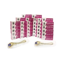Srs 1.0mm Gold Dermaroller Masaj Aleti 540 Iğneli Mavi Su Serum Tarağı Saç, Yüz, Vücut Karışık
