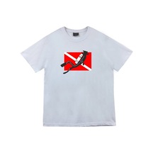 Stoned&Fame Unisex Beyaz Dalgıç Dalış Bayrağı T-shirt Beyaz Stoned&Fame Unisex Beyaz Dalgıç Dalış Bayrağı T-shirt Beyaz