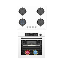 Simfer 11 Fonksiyon Steam Master Beyaz 2'li Ankastre Set (8245 Fırın + 3654 Ocak)
