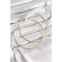 Pirinç Halka Model Gold Renk Kadın Küpe - Tj-bkp11037 Altın