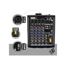 Midex MP-400 Amfili Power Mikser 2x200 WATT 4 Kanal (Bluetooth US Efekt Kayıt)