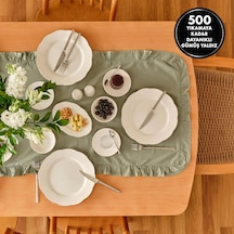 Bella Maison Clover Porselen 26 Parça 6 Kişilik Kahvaltı Takımı Silver Gümüş
