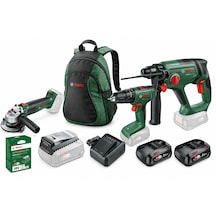 Bosch 18V Universalgrind 18V-75 + Universalhammer + EasyImpact + 18V-40 + Universal USB 18V-45 İki Akülü Kombo Set