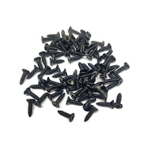 Siyah 1000 Adet Klips Vidası 2,2x6,5 Mm Yhb - Konik Başlı Kutu, Sandık, Ayak, Askı, Mini Vida 0-8
