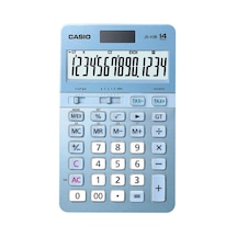Casio Js-40b-bu Mavi Profesyonel 14 Hane Masa Üstü Hesap Makinesi Beyaz