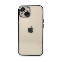 Apple iPhone Uyumlu 13 Kılıf Lensli Silikon - Siyah