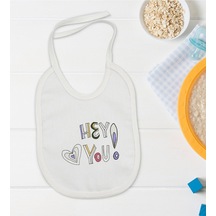 BK Kids Hey You Tasarımlı Bebek Mama Önlüğü - Model 1