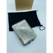 İşlemeli Metal Tabaka Silver Retro Tasarım Lüks Kalite 18'lı Kılıf