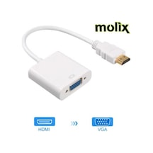 Molix Hdmi To Vga Monitör Çevirici Dönüşütürücü Adaptör (409168817)