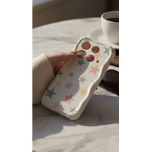 İnfinix Note 40 Ve Note 40 Pro Uyumlu Pastel Yıldız Desenli Dalgalı Kenar Kılıf - Kamera Korumalı