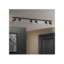 120cm Led Ampullu Led Avize Led Spot Led Avize Modern Spor Led Avize Metal Gövde Siyah