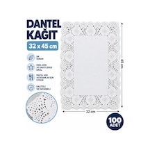 Dantel Kâğıt 32 45 Cm 100 Adet Dekoratif Pasta Ve Servis Altlığı - 920901224