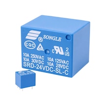 Songle Srd-24vdc-sl-c 24v 10a Tek Kontak Güç Rölesi Pcb Tipi