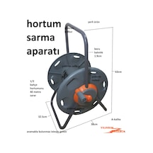 Bahçe Hortum Sarma Aparatı 40 Metre Ürün Sağlam Bahçe Makar