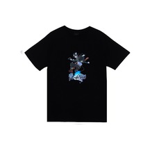 Ao No Exorcist Anime Baskılı Unisex %100 Pamuk Siyah T-shirt SIYAH