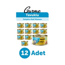 Bado Gurme Yaş Yetişkin Kedi Maması Somonlu 85 Gr 12 Adet