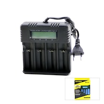 4lü Pil Şarj Aleti 3000ma 4.2v Fişli Ac 100-240v Etc - 26650 - 18650 - 16340 5615