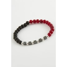 Zenviac456 Ceyt Hematit Doğaltaş Bileklik 6 Mm Zenviac45678 Bordo