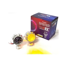 Femex Bi-xenon Turuncu Bal Petek Desenli Far İçi Mercek 2,5 Inc Far Merceği Led Xenon Uyumlu