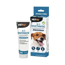 Vetiq 2in1 Enzymatic Köpek Diş Macunu ve Diş Fırçası Seti 70 G