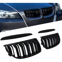 Bmw E90 Çift Çizgi Ön Panjur Izgara 2005-2007 Arası Parlak Siyah