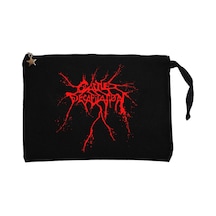 Cattle Decapitation Red Logo Siyah Astarlı Cüzdan / El Çantası Siyah