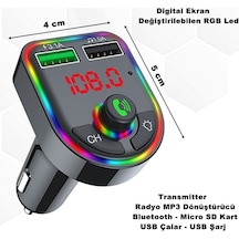Çakmaklık RGB Işıklı Radyo MP3 Dönüştürücü Transmitter