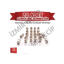 Ahd Analog Kamera Jaki Konnektörü Connektör Metal Bnc 20 Adet Tan
