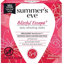 Summers Eve Blissful Escape Özel Bölge Temizlik Mendili 16 Adet