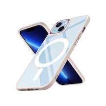 Apple Uyumlu iPhone 13 Kilif Krom Magsafe Silikon Kapak 553322626