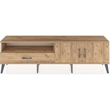 Arges Tv Ünitesi 2 Raflı Tek Çekmeceli 2 Kapaklı 176x30x51 Çam-çam/çam Atlas Çam/atlas Çam