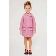 My Kids Wear Kız Çocuk Bayramlık İnci Detaylı Tüvit Takım 12545 Pembe