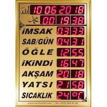 57X37 Odesan Vakitmatik Imsakiye Ezan Saati Dijital Cami Saati