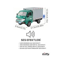 Uzaktan Kumandalı Rc Kamyonet ,buhar Atan, Şarjlı, Ses Efektli, Işıklı, Kapıları Açılan, 2.4 Ghz Yeşil