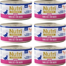 Nutri Feline Kitten Pate 70gr Pate Tavuk Etli Ton Balıklı 6adet Yaş Yavru Kedi Maması