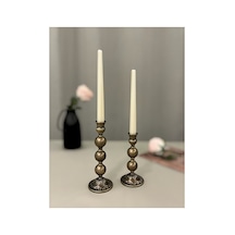 Bob Rustik Eskitme Gold 2'li Şamdan & Mumluk Dekorasyon Seti Eskitme Gold - 873874461 Eskitme Gold