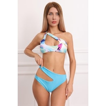 Summer Asimetra Bikini - Mavi Mavi