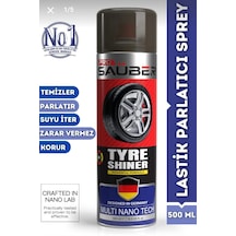 Prosaüber Pro Sauber Tyre Shiner Lastik Parlatıcı Sprey 500 Ml Nano Teknoloji Uzun Süre Kalıcı Parlaklık