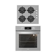 Silverline BO6504S01 - CS5335S01 Gri Cam Ankastre Set