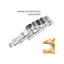 Fastbuy Paslanmaz Çelik Geri Çekilebilir Pizza Bıçağı, 5 Tekerlekli, Çok Amaçlı, Uygun Herkes İçin Pizza Hizmetleri İçin Diğer