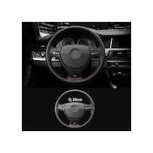 Mazda 323 1990-1997 Siyah Kırmızı Deri Direksiyon Kılıfı