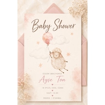 1000 Adet Ekonomik Baby Shower Davetiyesi Ve Zarf 09