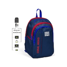 Coral High Sport Beş Gözlü Lacivert Okul ve Günlük Sırt Çantası -