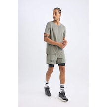DeFactoFit Slim Fit Dar Kesim Fermuarlı Telefon Cepli Sporcu Taytlı Şort Z2147AZ25SPKH457