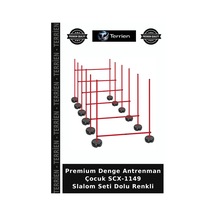 Premium Denge Antrenman Çocuk Scx-1149 Slalom Seti Dolu Renkli Çok Renkli