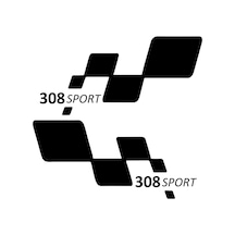 308 Sport Etiket Yapıştırma 30cmx11cm Mmd133