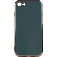 Teknomoda Apple Uyumlu iPhone Se 2020 Kılıf Kenarları Gold Kamera Korumalı Renkli Pastel Silikon
