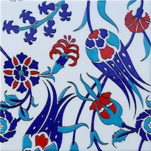 Armada Çini 20x20 Cm Sp 105 Lale Çiçek Desen Kütahya İznik Çini K