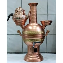 Bakır 1 Demlik Tombul Model 4 L Semaver