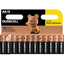 Duracell LR6/MN1500 Alkalin AA Kalem Pil 12'li